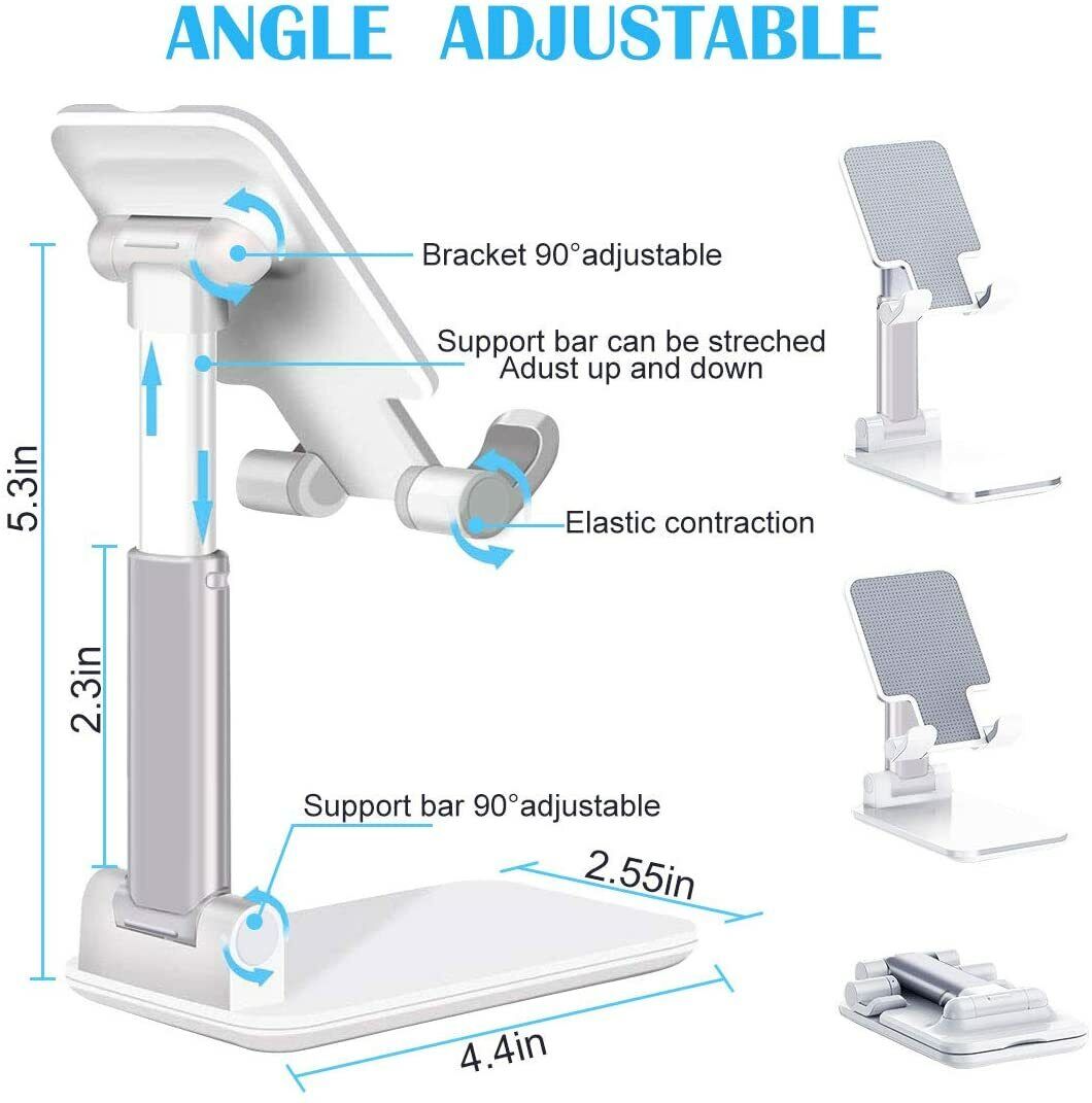 Cell Phone Stand Desktop Holder Tablet Stand Mount Mobile Phone Desktop Tablet Holder Table Cell Foldable Extend Support Desk Mobile Phone Holder Stand My Store