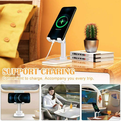 Cell Phone Stand Desktop Holder Tablet Stand Mount Mobile Phone Desktop Tablet Holder Table Cell Foldable Extend Support Desk Mobile Phone Holder Stand My Store